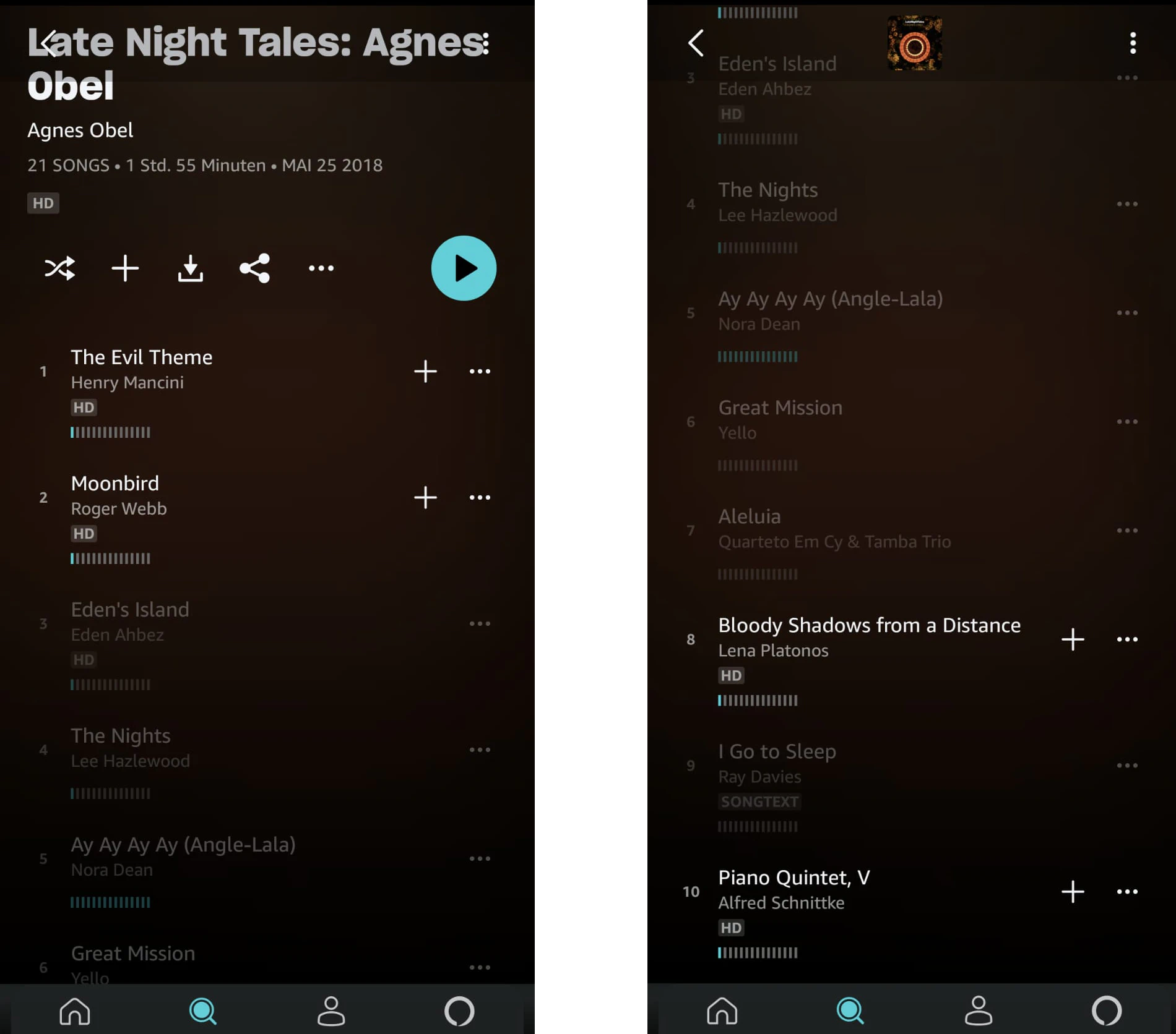 Amazon app album view
