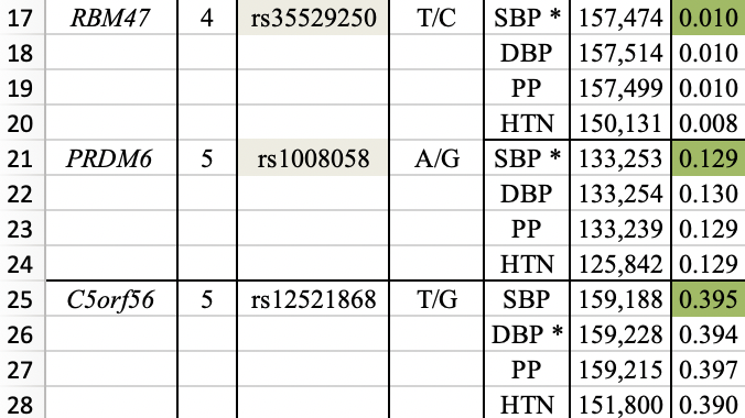 Screenshot of the supplement of the high blood pressure publication